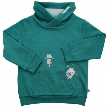 Enfant Terrible - Bio Kinder Sweatshirt mit Roboter-Applikationen