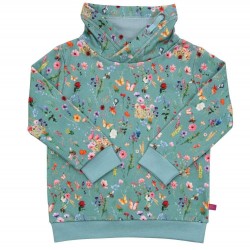 Enfant Terrible - Bio Kinder Sweatshirt mit Aquarellblumen-Allover
