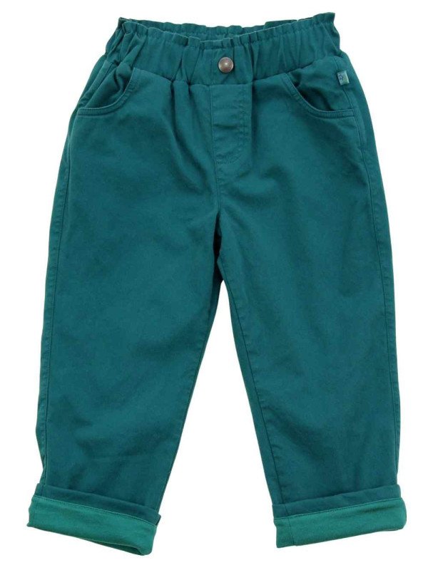 Enfant Terrible - Bio Kinder Webhose mit Jerseyfutter, dark smaragd