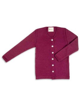 ENGEL - Bio Kinder Strickjacke, Wolle/Seide, orchidee