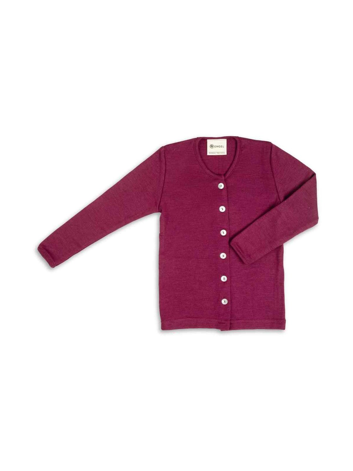 ENGEL - Bio Kinder Strickjacke, Wolle/Seide, orchidee