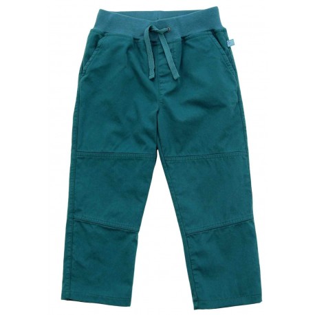 Enfant Terrible - Bio Kinder Stoffhose mit gedoppeltem Knie und Softbund, gefüttert, dark smaragd