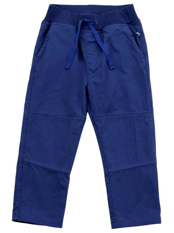 Enfant Terrible - Bio Kinder Stoffhose mit gedoppeltem Knie und Softbund, gefüttert, dark cobald