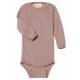 ENGEL - Bio Baby Body langarm, Wolle/Seide, dustyrose