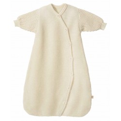 disana - Bio Baby Strick Schlafsack langarm, Wolle, natur