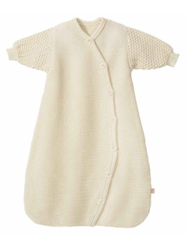disana - Bio Baby Strick Schlafsack langarm, Wolle, natur