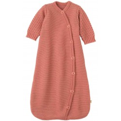 disana - Bio Baby Strick Schlafsack langarm, Wolle, soft pink