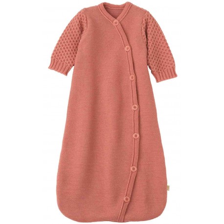 disana - Bio Baby Strick Schlafsack langarm, Wolle, soft pink