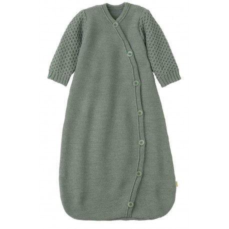 disana - Bio Baby Strick Schlafsack langarm, Wolle, jade