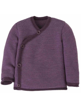 disana - Bio Baby Wickeljacke, Wolle, aubergine-flieder