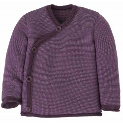 disana - Bio Baby Wickeljacke, Wolle, aubergine-flieder