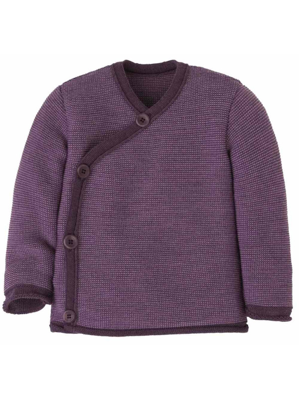disana - Bio Baby Wickeljacke, Wolle, aubergine-flieder