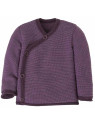 disana - Bio Baby Wickeljacke, Wolle, aubergine-flieder