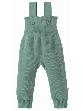 disana - Bio Baby Strick Trägerhose, Wolle, jade