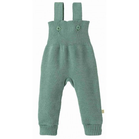 disana - Bio Baby Strick Trägerhose, Wolle, jade