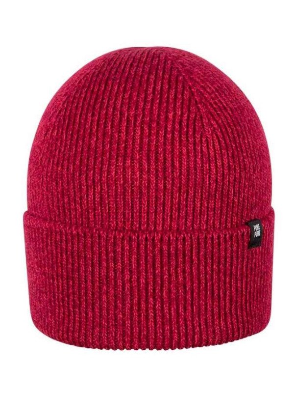 pure pure by BAUER - Bio Kinder Strick Beanie, Wolle/Seide/Baumwolle, himbeere