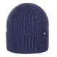 pure pure by BAUER - Bio Kinder Strick Beanie, Wolle/Seide/Baumwolle, marine