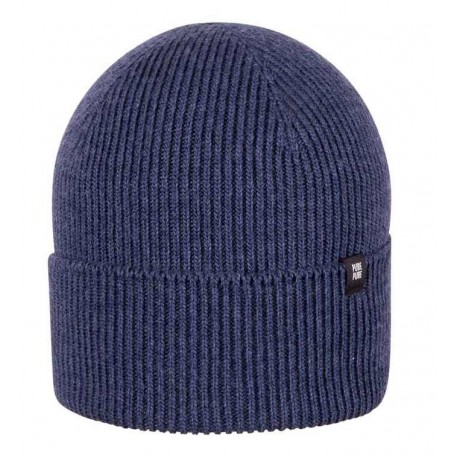 pure pure by BAUER - Bio Kinder Strick Beanie, Wolle/Seide/Baumwolle, marine