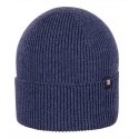 pure pure by BAUER - Bio Kinder Strick Beanie, Wolle/Seide/Baumwolle, marine