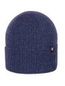 pure pure by BAUER - Bio Kinder Strick Beanie, Wolle/Seide/Baumwolle, marine
