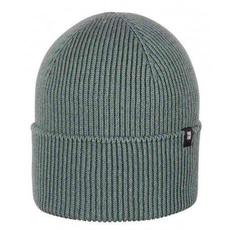 pure pure by BAUER - Bio Kinder Strick Beanie, Wolle/Seide/Baumwolle, salbei