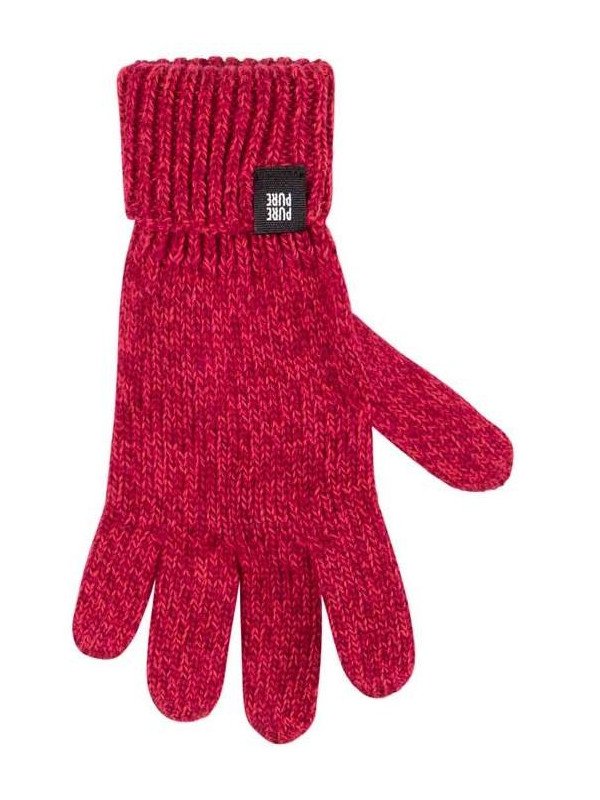pure pure by BAUER - Bio Kinder Fingerhandschuhe, Wolle/Seide/Baumwolle, himbeere