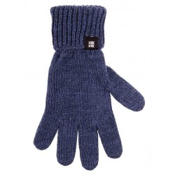 pure pure by BAUER - Bio Kinder Fingerhandschuhe, Wolle/Seide/Baumwolle, marine