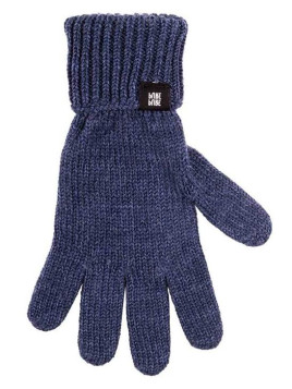 pure pure by BAUER - Bio Kinder Fingerhandschuhe, Wolle/Seide/Baumwolle, marine