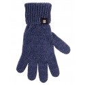 pure pure by BAUER - Bio Kinder Fingerhandschuhe, Wolle/Seide/Baumwolle, marine