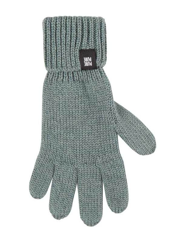 pure pure by BAUER - Bio Kinder Fingerhandschuhe, Wolle/Seide/Baumwolle, salbei