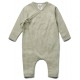puri organic - Bio Baby Feinstrick Strampler zum Binden, Baumwolle/Seide, pistazie