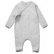 puri organic - Bio Baby Feinstrick Strampler zum Binden, Baumwolle/Seide, silbergrau