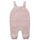 puri organic - Bio Baby Feinstrick Latzhose, Baumwolle/Seide, rose