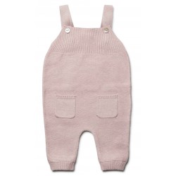 puri organic - Bio Baby Feinstrick Latzhose, Baumwolle/Seide, rose