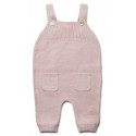 puri organic - Bio Baby Feinstrick Latzhose, Baumwolle/Seide, rose