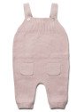 puri organic - Bio Baby Feinstrick Latzhose, Baumwolle/Seide, rose