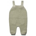 puri organic - Bio Baby Feinstrick Latzhose, Baumwolle/Seide, pistazie