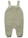 puri organic - Bio Baby Feinstrick Latzhose, Baumwolle/Seide, pistazie