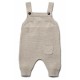 puri organic - Bio Baby Feinstrick Latzhose, Baumwolle/Wolle, oyster grey