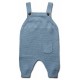 puri organic - Bio Baby Feinstrick Latzhose, Baumwolle/Wolle, rauchblau