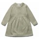 puri organic - Bio Baby Feinstrick Kleid mit Ajour-Muster, Baumwolle/Wolle, pistazie