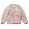 puri organic - Bio Baby Strickjacke mit Ajour, Baumwolle/Seide, rose