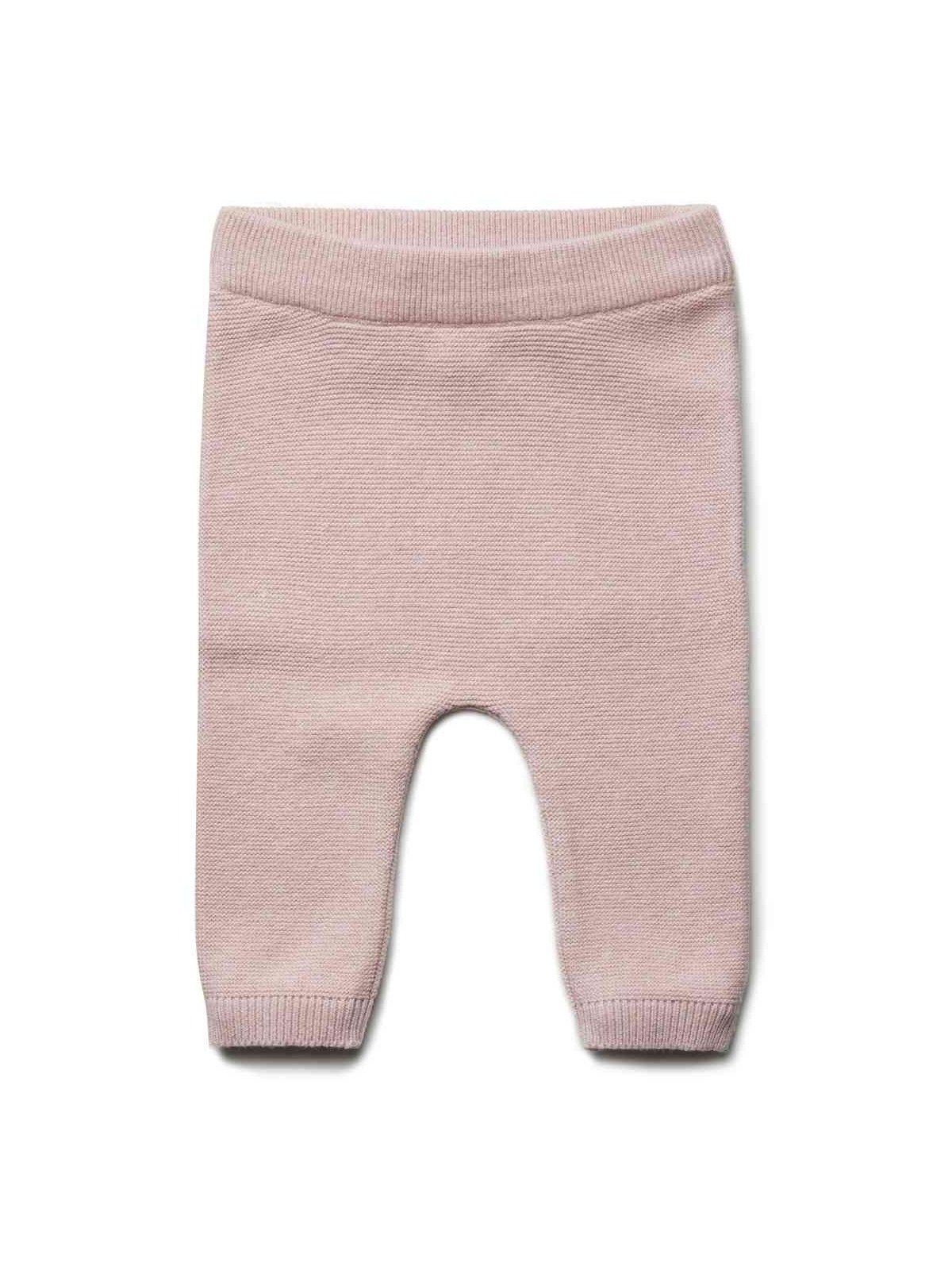 puri organic - Bio Baby Feinstrick Hose, Baumwolle/Seide, rose