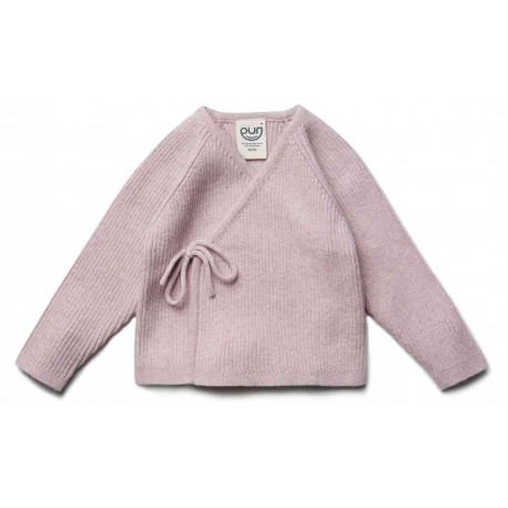 puri organic - Bio Baby Wickeljacke zum Binden, Baumwolle/Wolle, rosa