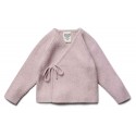 puri organic - Bio Baby Wickeljacke zum Binden, Baumwolle/Wolle, rosa