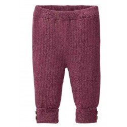 People Wear Organic - Bio Kinder Strick-Leggings, brombeer mélange