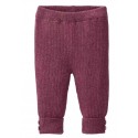 People Wear Organic - Bio Kinder Strick-Leggings, brombeer mélange