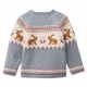 People Wear Organic - Bio Baby Strickpullover mit Hase und Blumen-Jacquardmuster