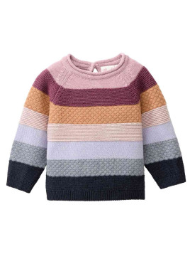 People Wear Organic - Bio Baby Strickpullover mit Struktur-Strick, bunt