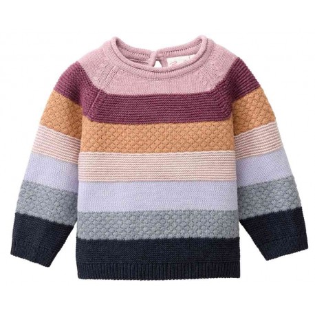 People Wear Organic - Bio Baby Strickpullover mit Struktur-Strick, bunt